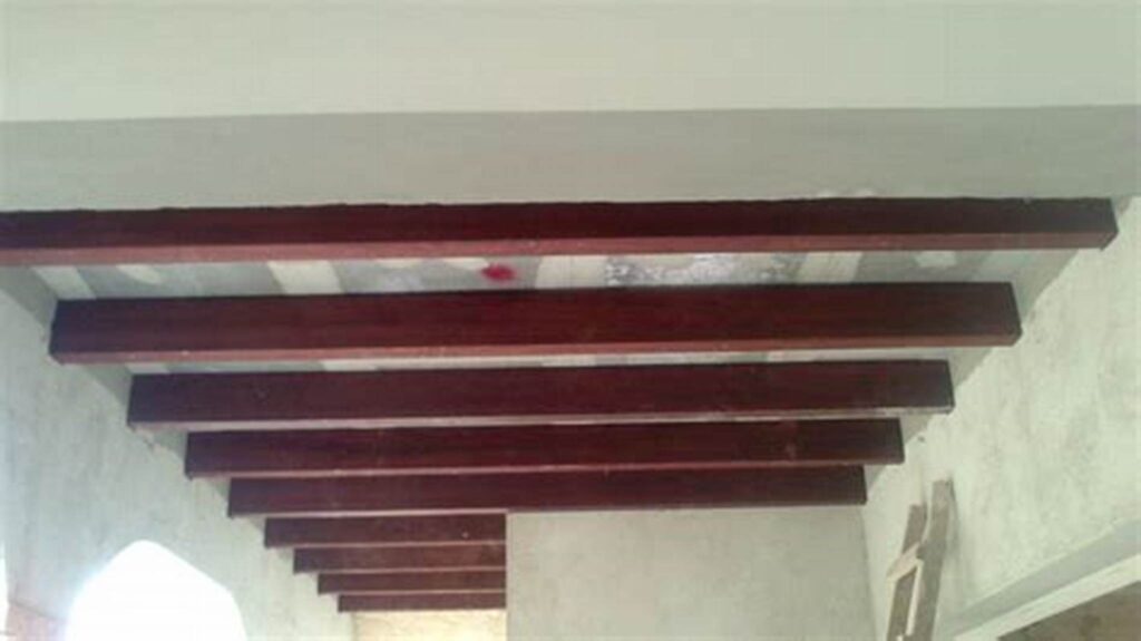 Vigas de Plástico imitación madera acabado Rustico​